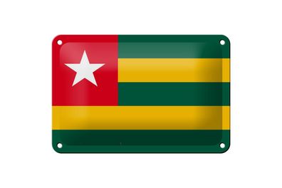 Blechschild Flagge Togos 18x12 cm Flag of Togo Deko Schild