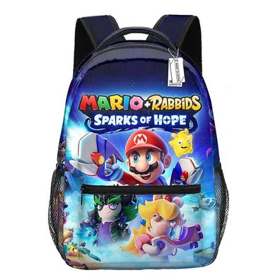 Kids Super Mario 3d Print Backpack Daypack For Boys Girls