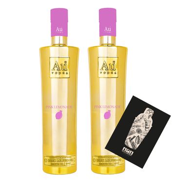 Au Vodka 2er Set Pink Lemonade 0,7L (35,2% Vol) 2x aromatisierte Wodka Spirituo