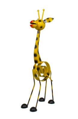 Deko Giraffe Metall Afrika Giraffen Skulptur Garten Tier Zoo Figur Statue Objekt