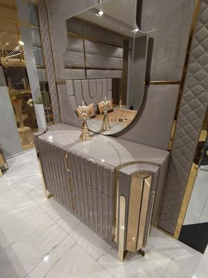Kommode mit Spiegel Modern Kommode mit Spiegel Luxus Moder design Schlafzimmer