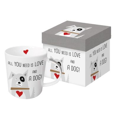 Trend Mug 'All You Need Is Love And A Dog', in Geschenkbox, 0,35l, 603422 1 St