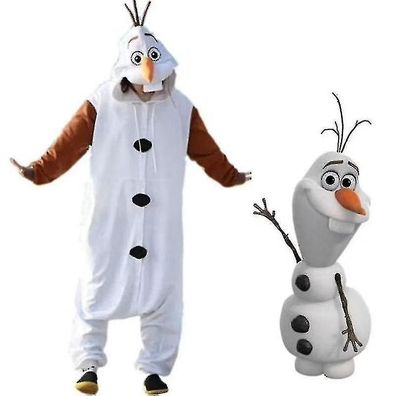 Olaf Frozen Adult Snowman Costume Kigurumi Pajamas Cosplay Pyjamas
