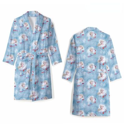 Frozen Pajamas Anna Elsa Kristoff Olaf Nachthemd Flanell Mantel Warm Robe mit Bund