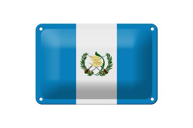 Blechschild Flagge Guatemalas 18x12 cm Flag of Guatemala Deko Schild