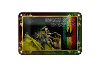 Blechschild Cannabis 18x12 cm smoke weed everyday Metall Deko Schild