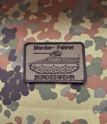 Patch Panzer Marder Fahrer Oliv Grün Bundeswehr Morale Aufnäher Armee Veteran