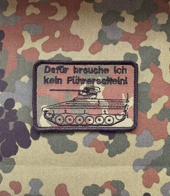 Patch Panzer Marder Führerschein Flecktarn Bundeswehr Morale Aufnäher Armee Veteran