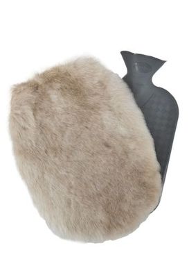 Lammfell Wärmflasche SET 2,0 L Creme