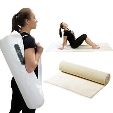 Yogamatte Merinowolle Organic 70x200 cm Weiß