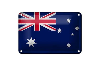 Blechschild Flagge Australien 18x12 cm Australia Vintage Deko Schild