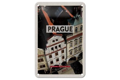 Blechschild Reise 12x18 cm Prague Prag Altstadt Tschechien Deko Schild