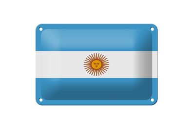 Blechschild Flagge Argentinien 18x12 cm Flag of Argentina Deko Schild