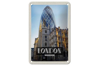 Blechschild Reise 12x18 cm London United Kingdom Architektur Schild