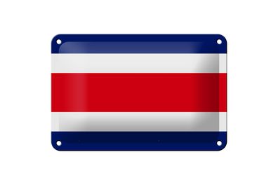 Blechschild Flagge Costa Ricas 18x12 cm Flag of Costa Rica Deko Schild