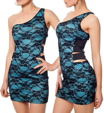 SeXy Miss 1Träger Mini Kleid Party Dress Spitze S/ M 34/36 M/ L 36/38 schwarz blau