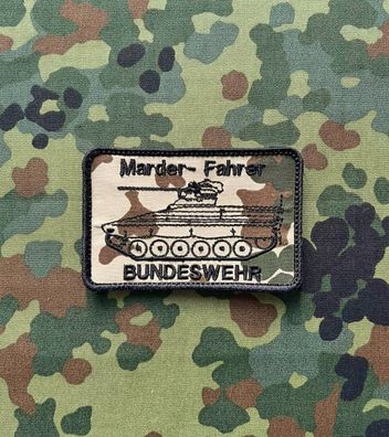 Patch Panzer Marder Fahrer Tropentarn Bundeswehr Morale Aufnäher Armee Veteran