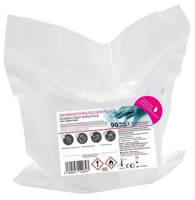 Unigloves Desinfektionstücher Plus-Soft - gebrauchsfertig - 2 x 90 Stück