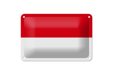 Blechschild Flagge Indonesiens 18x12 cm Flag of Indonesia Deko Schild