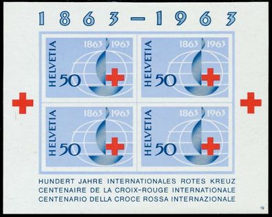 Schweiz BLOCK Kleinbogen 1960-1969 Block 19-19 S5CD5AE
