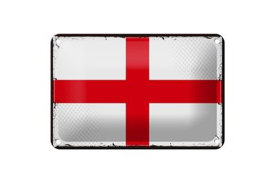 Blechschild Flagge Englands 18x12 cm Retro Flag of England Deko Schild
