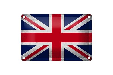 Blechschild Flagge Union Jack 18x12cm United Kingdom Vintag Deko Schild