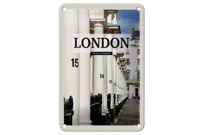 Blechschild Reise 12x18 cm London United Kingdom Stadt Retro Schild