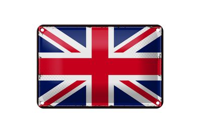 Blechschild Flagge Union Jack 18x12 cm Retro United Kingdom Deko Schild