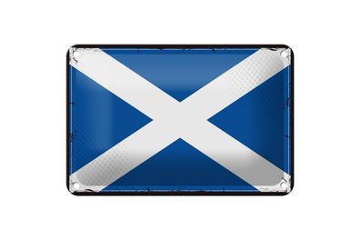Blechschild Flagge Schottlands 18x12 cm Retro Flag Scotland Deko Schild