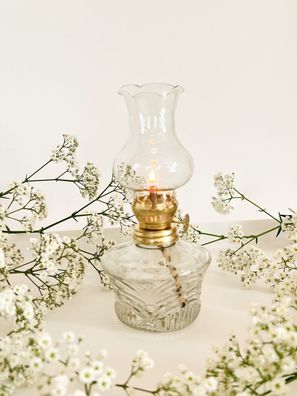 Öllampe DAISY, 18 cm im Vintagestil | Perfekt für den Innen- und Außenbereich