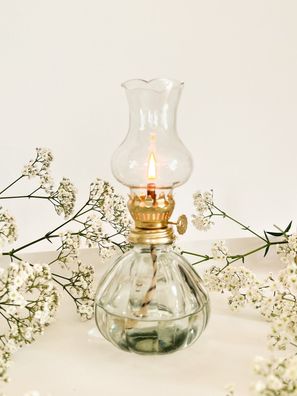 Öllampe ROSA, 19 cm im Vintagestil | Perfekt für den Innen- und Außenbereich