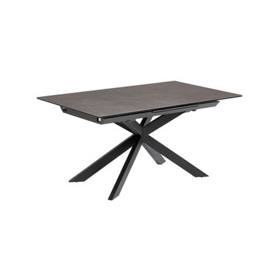 Tisch Atminda ausziehbar 160 (210) x 90 cm Keramik und Stahlbeine