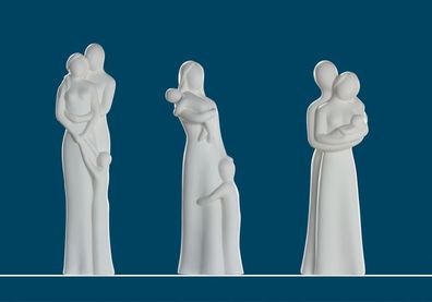 GILDE Francis, Figur, Familie, "Eltern mit Baby", Keramik, creme, , H. 32 cm 30975