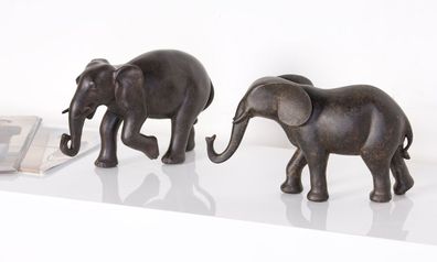 GILDE Figur, Elefant, Kunstharz, braun, , 2fach sortiert, B. 26 cm 59474