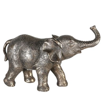 GILDE Figur, Elefant, "Zambezi", Poly, goldfarben, , L. 8 cm, B. 19 cm, H. 13 cm ...