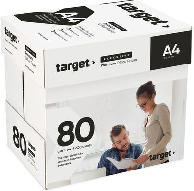 target Executive / Personal 80g/ m² DIN A4 - 2500 Blatt Premiumpapier weiß