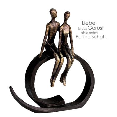 Casablanca Skulptur, "Close", Paarmotiv, Kunstharz, bronzefarben, schwarz, , L. ...