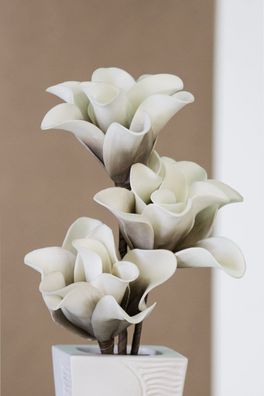Casablanca Foam Flower "Rumba" weiss/ taupe L.43cm m.3 Blüten 15700