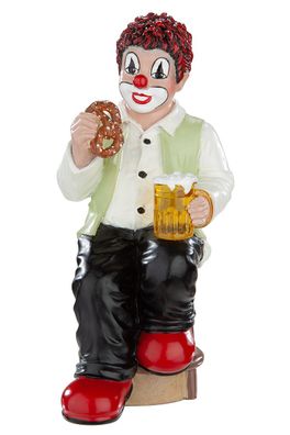 GILDE Clown, "Die Jause", Kunstharz, mehrfarbig, , L. 7 cm, B. 6 cm, H. 13,5 cm 35418
