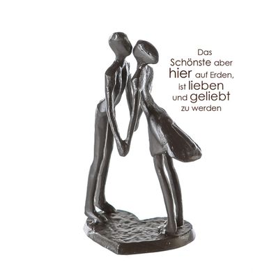 Casablanca Skulptur, Paar, "Heartbeat", Herzmotiv, Eisen, braun, , L. 6 cm, B. 10 ...