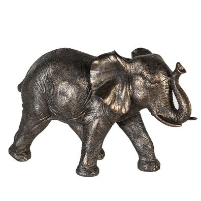 GILDE Figur, Elefant, "Zambezi", Poly, goldfarben, , L. 11 cm, B. 29 cm, H. 18 cm ...
