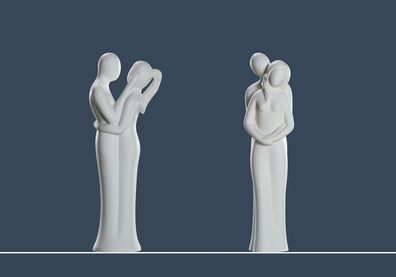 GILDE Francis, Figur, Paar, "Halt dich fest ", Keramik, creme, , L. 9 cm, B. 9 ...