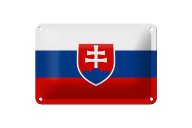 Blechschild Flagge Slowakei 18x12 cm Flag of Slovakia Deko Schild