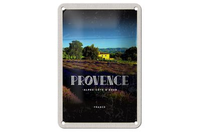Blechschild Reise 12x18cm Provence-Alpes-Côte d'Azur France Deko Schild