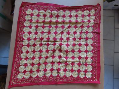 Halstuch Dekotuch Schal rot mit Muster ca. 52 x 52 cm