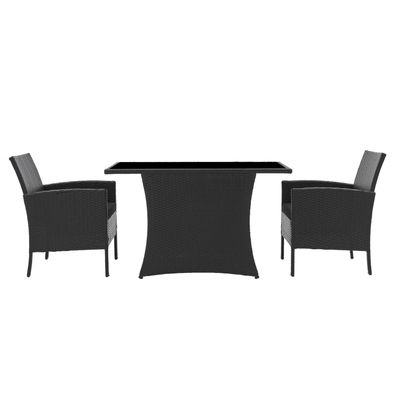Sitzgruppe 2 Sessel, 2 Sitzkissen, 1 Tisch