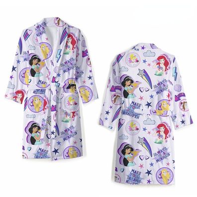 Snow White Nachthemd Aurora Ariel The Queen Robe Flanell Pajamas Paar Mantel mit Bund