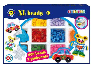 Playbox Bügelperlenset XL-Perlen Auto &Teddy