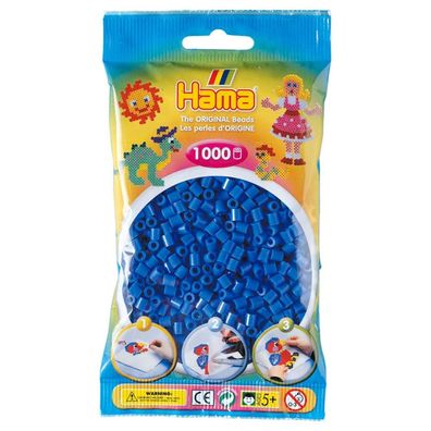 Hama Beutel mit 1000 Midi-Bügelperlen hellblau