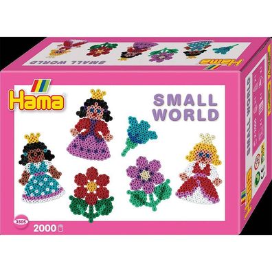 Hama Geschenkpackung Kleine Welt, Blume/ Prinzessin, Midi-Bügelperlen